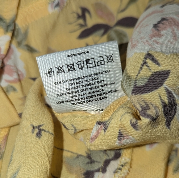 Faithfull the Brand Jeanette Dress Yellow Floral Women's 4 - Picture 9 of 10